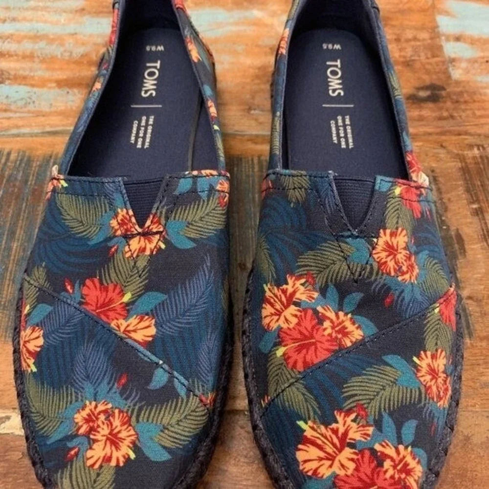 TOMS Women's Alpargata Espadrille – Size 9.5 Lightweight Canvas Slip-On